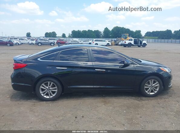 5NPE24AF8GH316608 2016 HYUNDAI SONATA Black უკანა სალონის ხედი