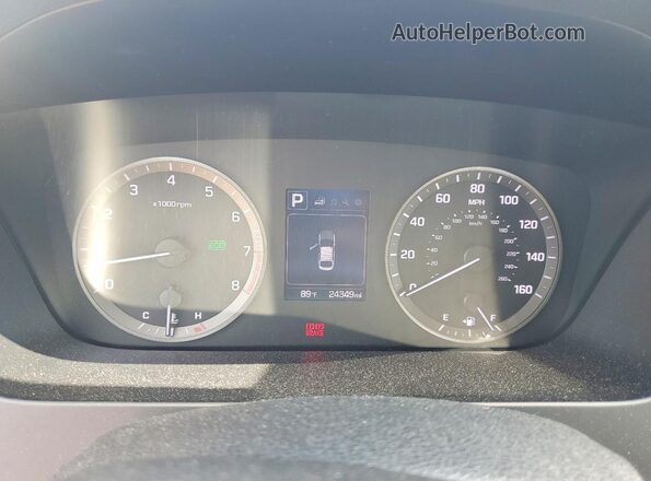 5NPE24AF8GH331643 2016 HYUNDAI SONATA Синий Вид щитка приборов