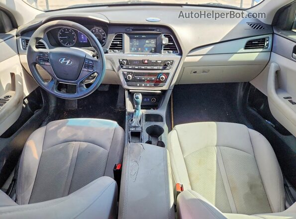 5NPE24AF8GH380163 2016 HYUNDAI SONATA Blue Առջևի վահանակի տեսք