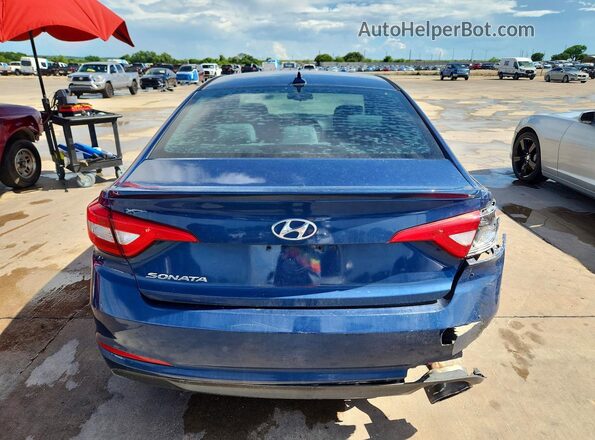 5NPE24AF8GH380163 2016 HYUNDAI SONATA Blue Հետևի տեսք