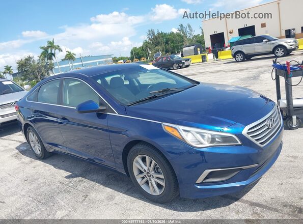 5NPE24AF8GH404705 2016 HYUNDAI SONATA Blue Вид щитка приладів