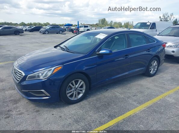 5NPE24AF8GH404705 2016 HYUNDAI SONATA Blue Передня ліва чверть
