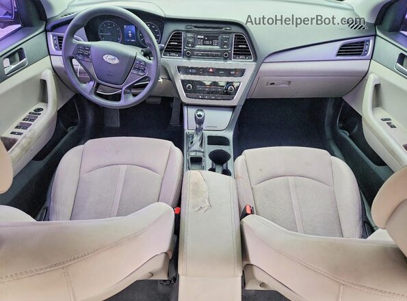 5NPE24AF8HH494651 2017 HYUNDAI SONATA Silver წინა პანელის ხედი