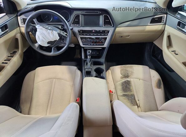 5NPE24AF8HH534582 2017 HYUNDAI SONATA Brown წინა პანელის ხედი