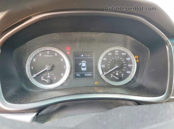 5NPE24AF8JH638253 2018 HYUNDAI SONATA White Widok zestawu wskaźników