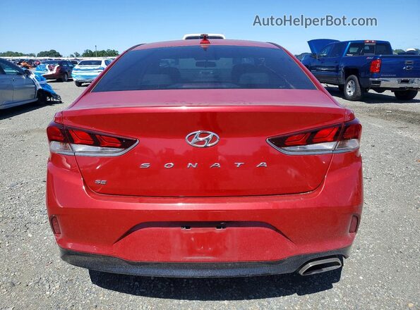 5NPE24AF8JH643596 2018 HYUNDAI SONATA Red Rear view