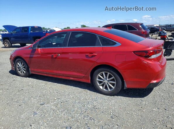 5NPE24AF8JH643596 2018 HYUNDAI SONATA Red Rear left