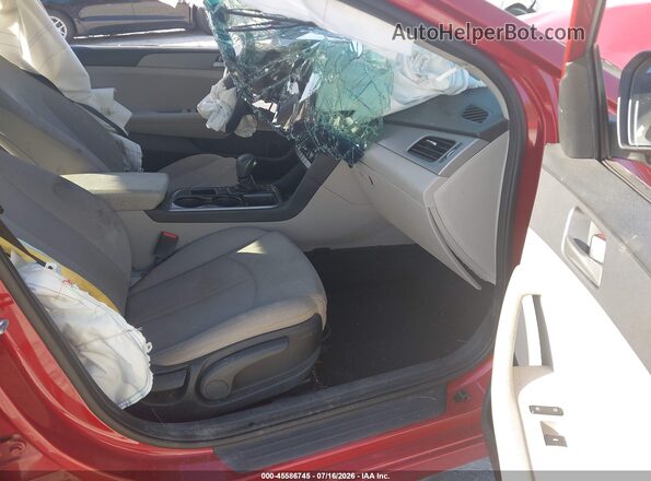 5NPE24AF8KH754005 2019 HYUNDAI SONATA Красный Вид салона спереди