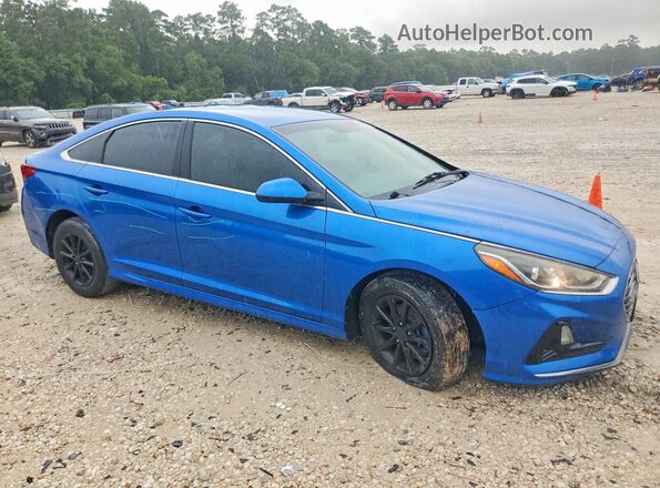 5NPE24AF8KH767935 2019 HYUNDAI SONATA Синий Передняя правая четверть