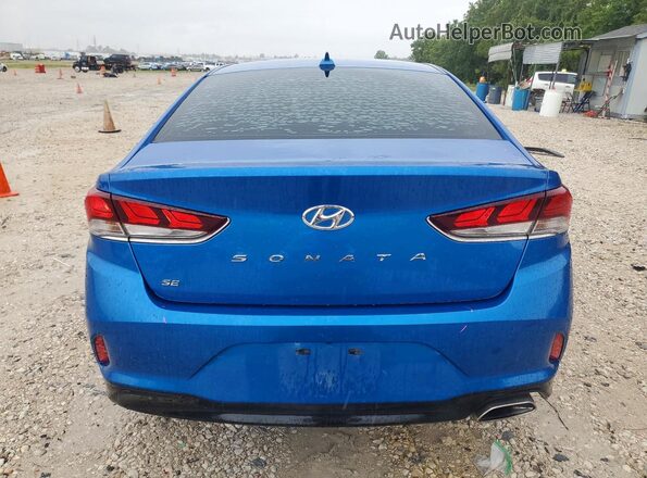 5NPE24AF8KH767935 2019 HYUNDAI SONATA Синий Вид сзади