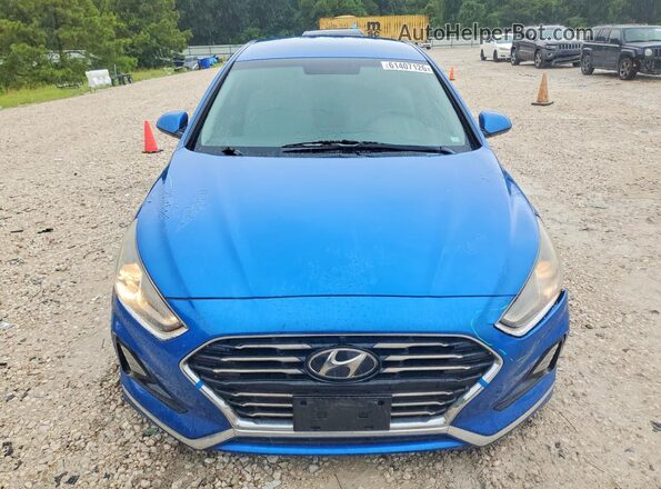5NPE24AF8KH767935 2019 HYUNDAI SONATA Синий Вид спереди