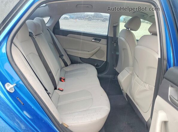 5NPE24AF8KH767935 2019 HYUNDAI SONATA Синий Вид задних сидений