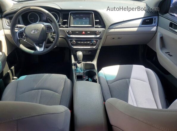 5NPE24AF8KH794293 2019 HYUNDAI SONATA Black წინა პანელის ხედი