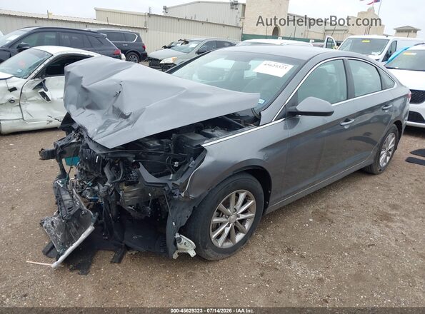 5NPE24AF8KH794715 2019 HYUNDAI SONATA Gray Առջևի ձախ երեք քառորդ տեսարան