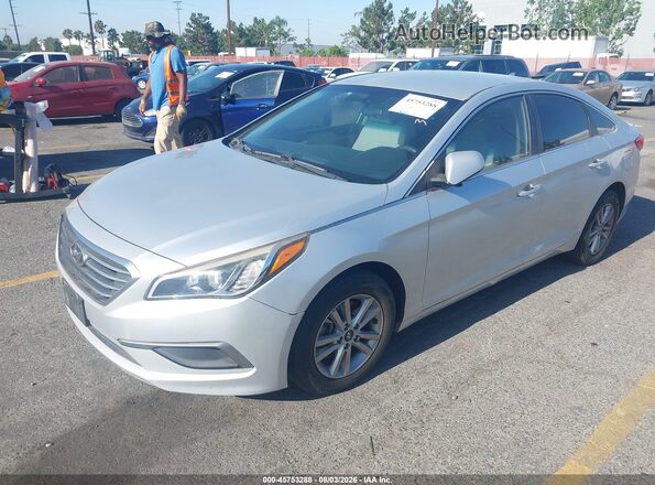 5NPE24AF9GH323132 2016 HYUNDAI SONATA Silver Առջևի ձախ երեք քառորդ տեսարան
