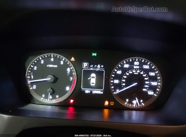 5NPE24AF9GH334048 2016 HYUNDAI SONATA Красный Вид задних сидений