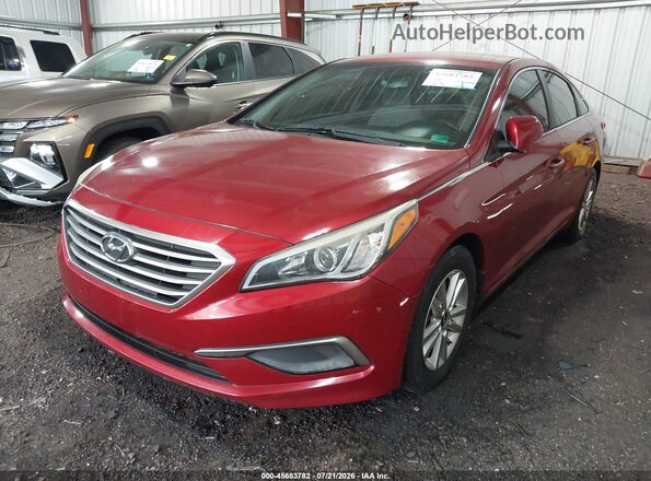 5NPE24AF9GH334048 2016 HYUNDAI SONATA Красный Передняя левая четверть