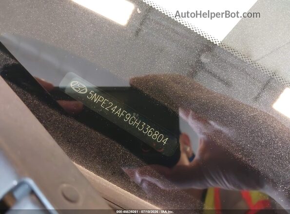 5NPE24AF9GH336804 2016 HYUNDAI SONATA Silver Vista del compartimento del motor