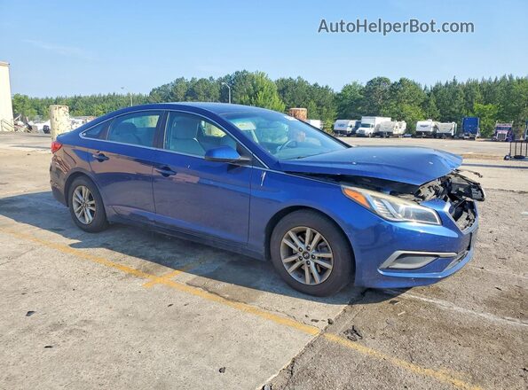 5NPE24AF9GH392810 2016 HYUNDAI SONATA Blue Передня права чверть