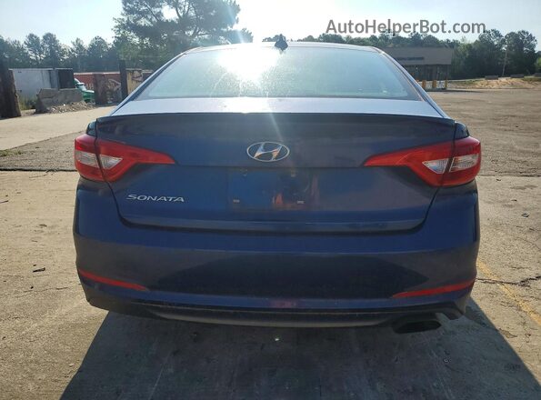 5NPE24AF9GH392810 2016 HYUNDAI SONATA Blue Вид ззаду