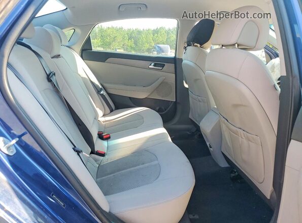 5NPE24AF9GH392810 2016 HYUNDAI SONATA Blue Вид задніх сидінь