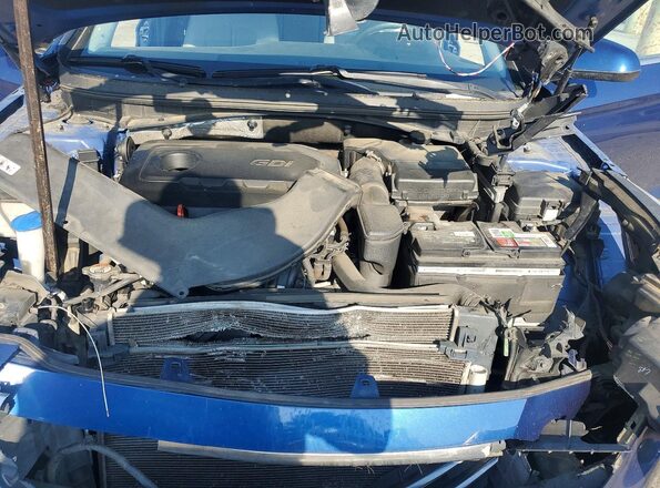 5NPE24AF9GH392810 2016 HYUNDAI SONATA Blue Вид задньої частини салону