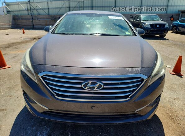 5NPE24AF9GH395349 2016 HYUNDAI SONATA Charcoal Front view