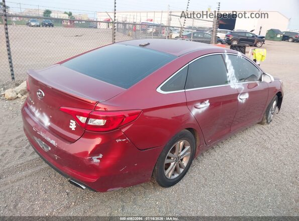 5NPE24AF9GH412425 2016 HYUNDAI SONATA Red Rear right