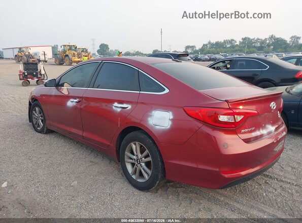 5NPE24AF9GH412425 2016 HYUNDAI SONATA Red Rear left