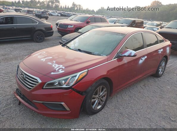 5NPE24AF9GH412425 2016 HYUNDAI SONATA Red Front left