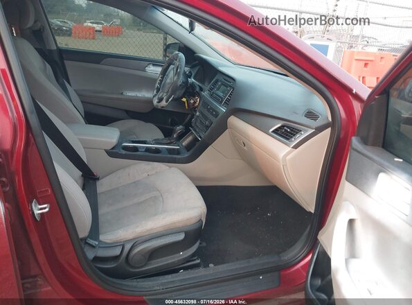 5NPE24AF9GH412425 2016 HYUNDAI SONATA Red Front interior view
