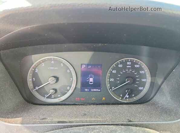 5NPE24AF9GH413865 2016 HYUNDAI SONATA Синий Вид щитка приборов