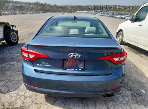 5NPE24AF9GH413865 2016 HYUNDAI SONATA Синий Вид сзади
