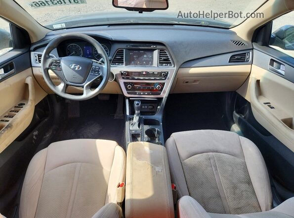 5NPE24AF9GH413865 2016 HYUNDAI SONATA Синий Вид панели приборов