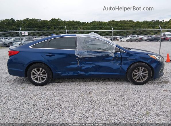5NPE24AF9HH485750 2017 HYUNDAI SONATA Blue Սալոնի հետևի տեսք