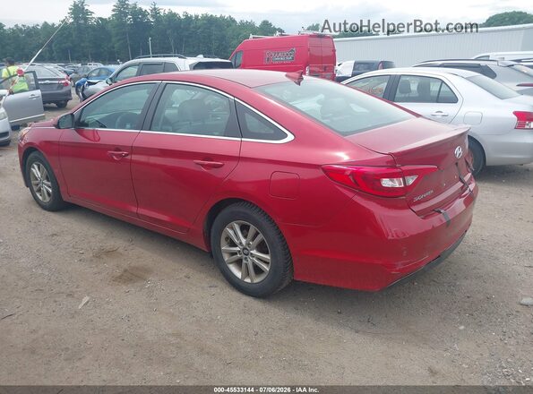 5NPE24AF9HH498336 2017 HYUNDAI SONATA Red Задня ліва чверть