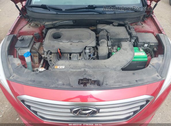 5NPE24AF9HH498336 2017 HYUNDAI SONATA Red Вид ззаду