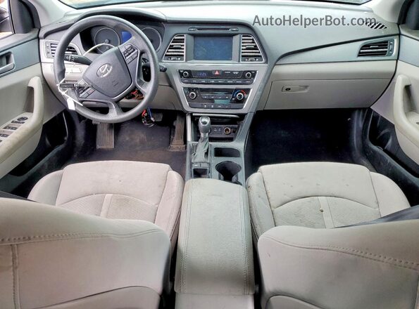 5NPE24AF9HH514485 2017 HYUNDAI SONATA Black Widok deski rozdzielczej