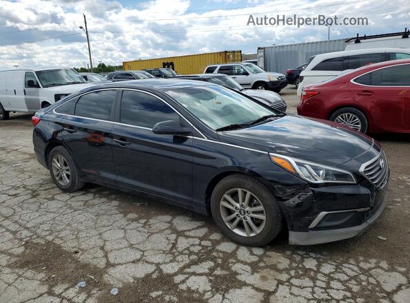 5NPE24AF9HH514485 2017 HYUNDAI SONATA Black Przód prawy