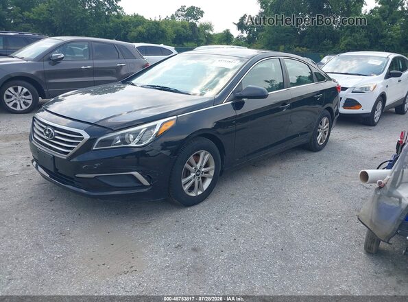 5NPE24AF9HH552086 2017 HYUNDAI SONATA Black Vista tres cuartos delantera izquierda