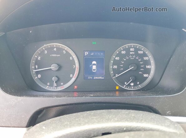 5NPE24AF9HH588893 2017 HYUNDAI SONATA Blue Вид щитка приладів