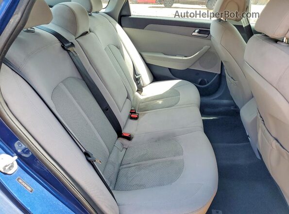 5NPE24AF9HH588893 2017 HYUNDAI SONATA Blue Вид задніх сидінь