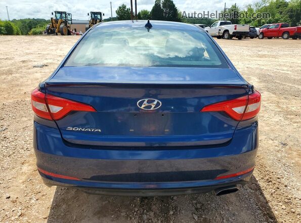 5NPE24AF9HH588893 2017 HYUNDAI SONATA Blue Вид ззаду