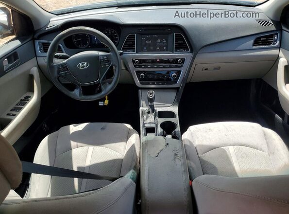 5NPE24AF9HH588893 2017 HYUNDAI SONATA Blue Вид панелі приладів