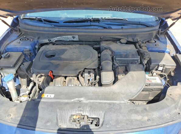 5NPE24AF9HH588893 2017 HYUNDAI SONATA Blue Вид задньої частини салону