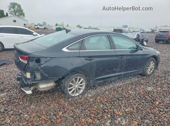 5NPE24AF9JH609134 2018 HYUNDAI SONATA Black Tył prawy