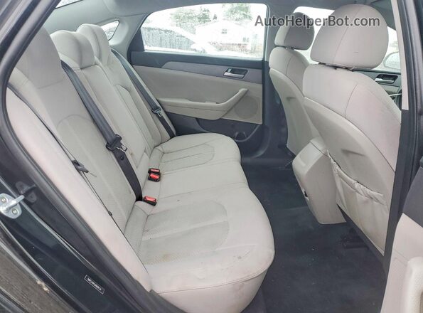 5NPE24AF9JH609134 2018 HYUNDAI SONATA Black Widok tylnych siedzeń