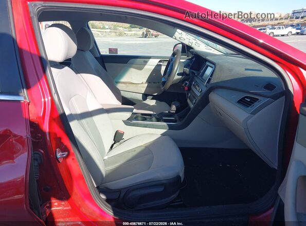 5NPE24AF9JH625916 2018 HYUNDAI SONATA Red Vista interior delantera
