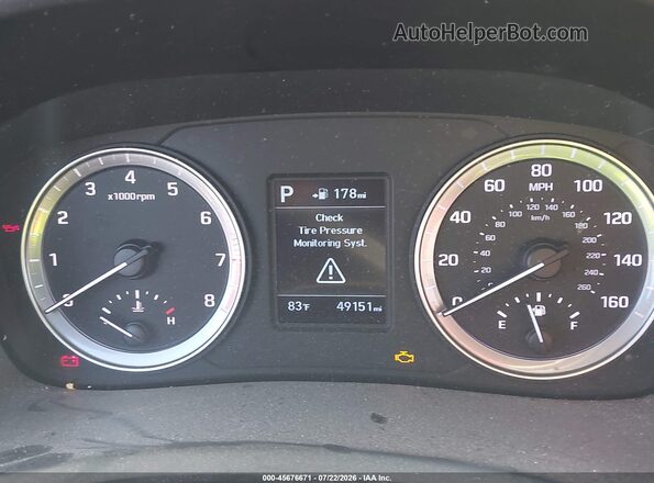 5NPE24AF9JH625916 2018 HYUNDAI SONATA Red Vista de los asientos traseros