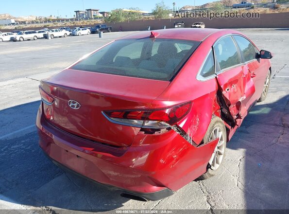 5NPE24AF9JH625916 2018 HYUNDAI SONATA Red Trasero derecho